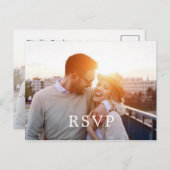 Voeg 2 aangepaste foto gepersonaliseerde bruiloft  briefkaart (Voorkant / Achterkant)