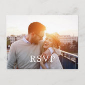 Voeg 2 aangepaste foto gepersonaliseerde bruiloft  briefkaart (Voorkant)