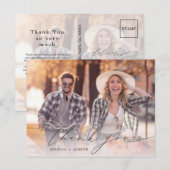 Voeg 2 aangepaste foto gepersonaliseerde bruiloft briefkaart (Voorkant / Achterkant)