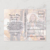 Voeg 2 aangepaste foto gepersonaliseerde bruiloft briefkaart (Achterkant)