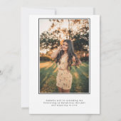 Voeg 2 foto Modern Afstuderen Aankondiging (Achterkant)