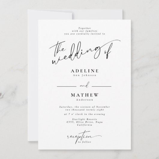 Voeg Aangepaste Foto Modern Script Weddenschap toe Kaart (Voorkant)