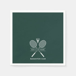 Voeg Badminton Club Naam Rackets Pictogrammen Cust Servet