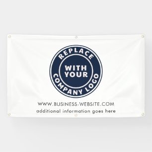 Voeg bedrijfs- en merklogo toe Bedrijfs evenement Spandoek