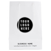 Voeg bedrijfslogo en website toe Aangepaste promot Medium Cadeauzakje (Achterkant)