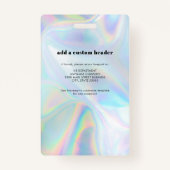 Voeg bedrijfsLogo QR Code werknemer identiteitskaa Badge (Achterkant)