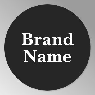Voeg bedrijfsmerk of andere tekst toe ronde sticker