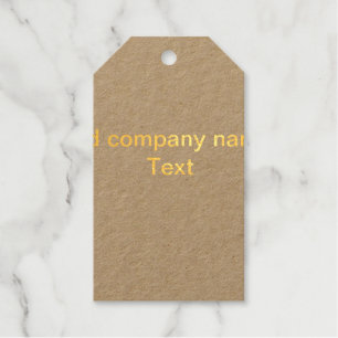 Voeg bedrijfsnaam tekst details minimaal toe cadeaulabels