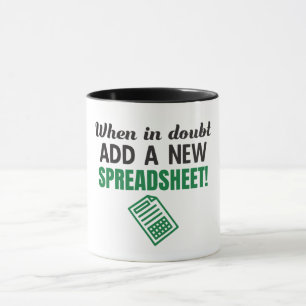 Voeg bij twijfel een nieuwe spreadsheet toe! Grapp Mok