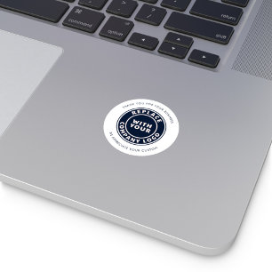 Voeg Business Logo Company promotionele branded to Ronde Sticker