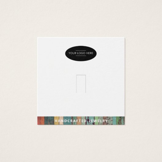 Voeg Business Logo en QR Code Ring Display Kaart (Voorkant)