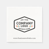 Voeg Business Logo en Website Custom Paper toe Servet (Voorkant)