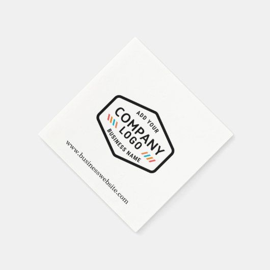 Voeg Business Logo en Website Custom Paper toe Servet (Hoek)