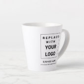 Voeg Business Logo Minimalist Website Custom toe Latte Mok (Rechterhoek)