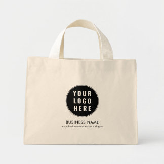 Voeg Business Logo Minimalistisch Bedrijf Promotio Mini Tote Bag