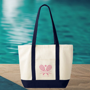 Voeg clubnaam Tennis Team Green Swag Custom toe Tote Bag