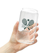 Voeg clubnaam Tennis Team Players Swag Blikvorm Glas