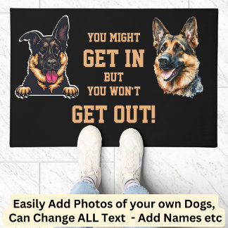 Voeg de Foto's van de Dog toe geef ALLE Tekst uit, Deurmat