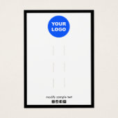 Voeg de houder van het 3-Haarclipbeeldscherm voor Visitekaartje (Voorkant)