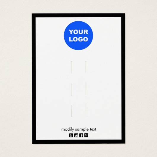 Voeg de houder van het 3-Haarclipbeeldscherm voor  Visitekaartje (Voorkant)