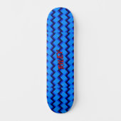 Voeg de Initialen van de Naam toe, Blauwe Woven Ha Skateboard (Voorkant)