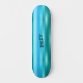 Voeg de Initialen van de Naam toe, Licht Blauw bor Skateboard (Voorkant)