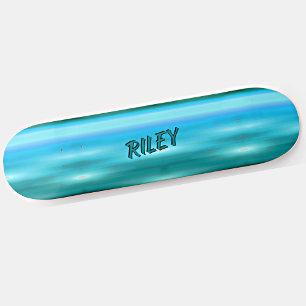 Voeg de Initialen van de Naam toe, Licht Blauw bor Skateboard