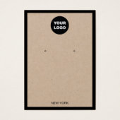 Voeg de Kaart Logo Kraft Earring Border Display to (Voorkant)