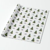 Voeg de Logo kerstboomstructuur toe Cadeaupapier (Uitgerold)