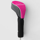 Voeg de Naam Gepersonaliseerde Roze Golf Hoofd Hoe Golfheadcover (Schuin)