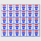 Voeg de naam toe aan het negende verjaardag t-shir cadeaupapier (Vlak)