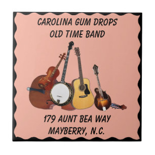 VOEG DE NAAM VAN DE BAND NOST POPULAIRE ACHTERGRON TEGELTJE