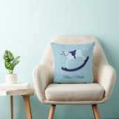 Voeg de Naam van de Verandering van de Tekst Blauw Kussen (Stoel)