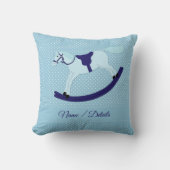 Voeg de Naam van de Verandering van de Tekst Blauw Kussen (Voorkant)