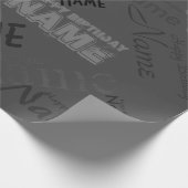 Voeg de naam van het Happy Birthday-verlooppapier  Cadeaupapier (Hoek)