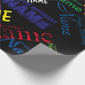 Voeg de naam van het Happy Birthday-verlooppapier Cadeaupapier (Hoek)