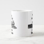 Voeg de NaamLeeftijd Gepersonaliseerde Steam Train Extra Grote Beker (Voorkant)