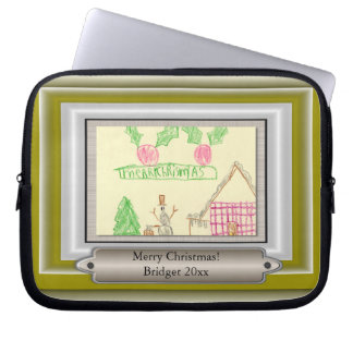 Voeg de Tekening van het Kind met het Lijst van de Laptop Sleeve
