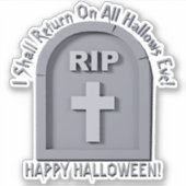 Voeg de Tekst van de Naam toe, RIP 3D Gravestone z Sticker (Voorkant)