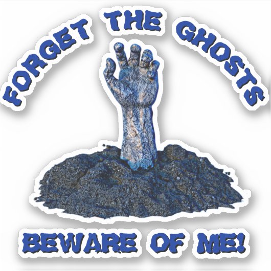 Voeg de Tekst van de Naam toe, vergeet Ghosts me,  Sticker (Voorkant)