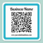 Voeg de URL van elke website toe en Creëer onmidde Vierkante Sticker
