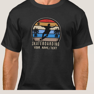 Voeg de Zonneet T van de Tekst van Skateboarden v T-shirt