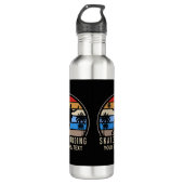 Voeg de  Zonneset van de Reeks van de Tekst Skateb Waterfles (Voorkant)