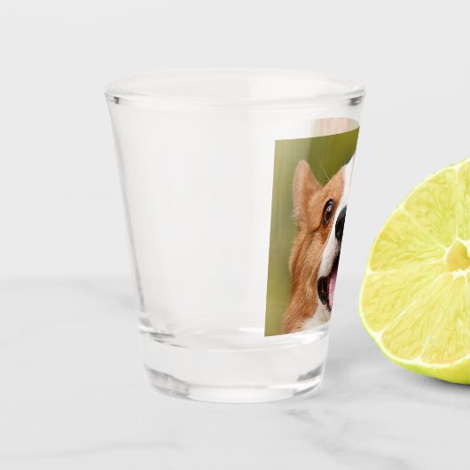 Voeg Dog Photo Personalized Gepersonaliseerd Shot Glas (Links)