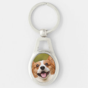 Voeg Dog Photo Personalized Gepersonaliseerd Sleutelhanger