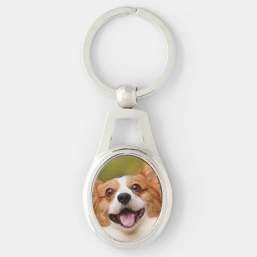 Voeg Dog Photo Personalized Gepersonaliseerd Sleutelhanger (Voorkant)