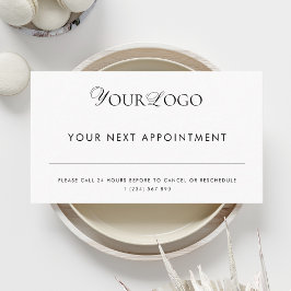 Voeg dunne lange Logo gewone zakelijke afsprakenka Afsprakenkaartje