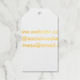 Voeg e-mailadres van website sociaal medium bedrij cadeaulabels