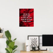 Voeg een aangepast citaat zwarte marmer toe, Brigh Poster (Thuiskantoor)