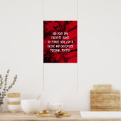 Voeg een aangepast citaat zwarte marmer toe, Brigh Poster (Keuken)